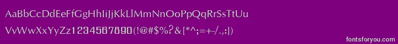 Irisupc Font – Green Fonts on Purple Background