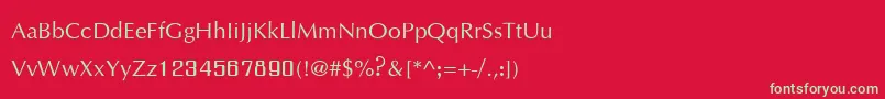 Irisupc Font – Green Fonts on Red Background