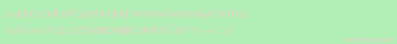 Irisupc Font – Pink Fonts on Green Background