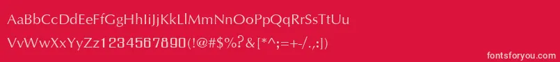 Irisupc Font – Pink Fonts on Red Background