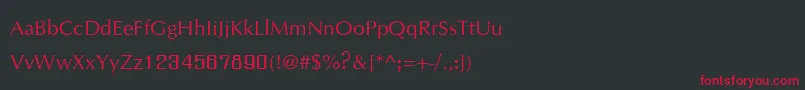 Шрифт Irisupc – красные шрифты на чёрном фоне