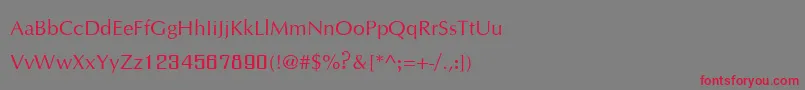Irisupc Font – Red Fonts on Gray Background