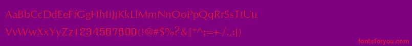 Irisupc Font – Red Fonts on Purple Background