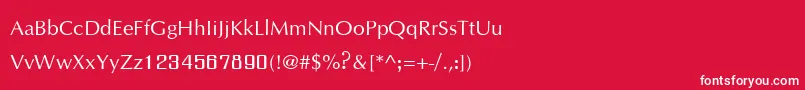 Irisupc Font – White Fonts on Red Background
