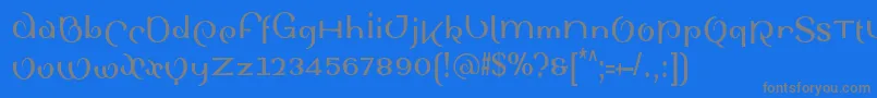 SinahsansLtBoldCondensed Font – Gray Fonts on Blue Background