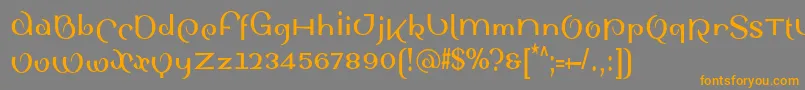 SinahsansLtBoldCondensed Font – Orange Fonts on Gray Background