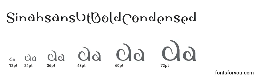 SinahsansLtBoldCondensed Font Sizes