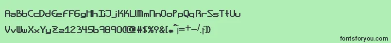 フォントAmplitudesboldshort – 緑の背景に黒い文字