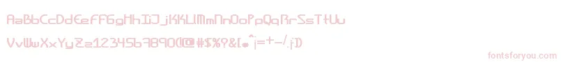 Amplitudesboldshort Font – Pink Fonts on White Background