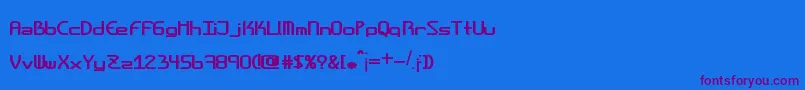 Amplitudesboldshort Font – Purple Fonts on Blue Background