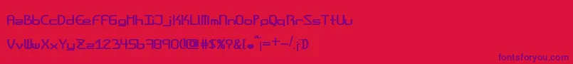 Amplitudesboldshort Font – Purple Fonts on Red Background