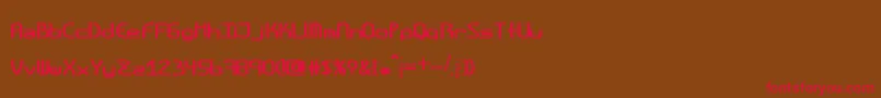 Amplitudesboldshort Font – Red Fonts on Brown Background