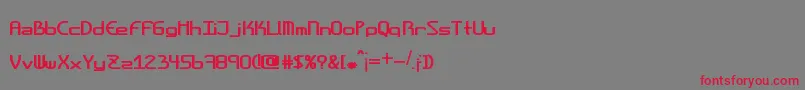 フォントAmplitudesboldshort – 赤い文字の灰色の背景