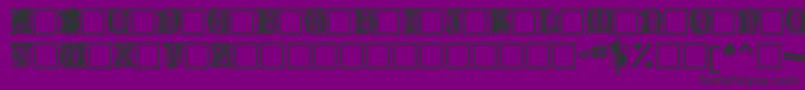 Olderenglishcaps118Bold Font – Black Fonts on Purple Background