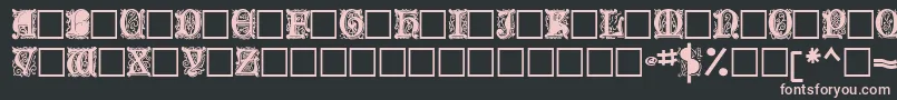 Olderenglishcaps118Bold Font – Pink Fonts on Black Background