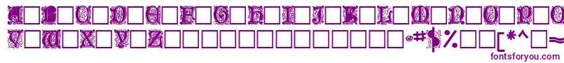 Olderenglishcaps118Bold Font – Purple Fonts on White Background