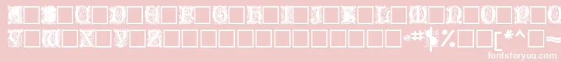 Olderenglishcaps118Bold Font – White Fonts on Pink Background