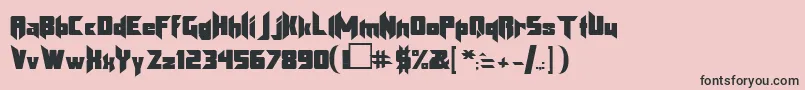 Klingonblade Font – Black Fonts on Pink Background