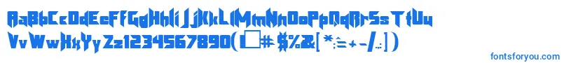 Klingonblade Font – Blue Fonts on White Background