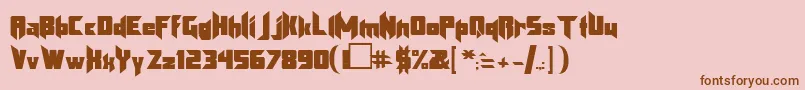 Klingonblade Font – Brown Fonts on Pink Background