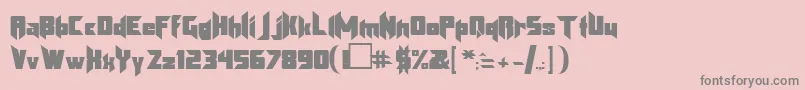 Klingonblade Font – Gray Fonts on Pink Background