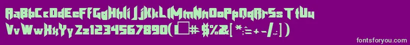 Klingonblade Font – Green Fonts on Purple Background