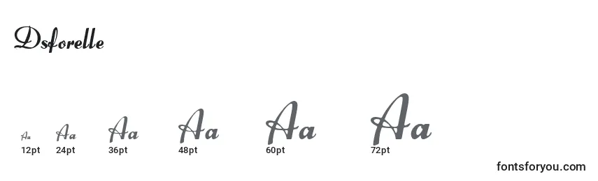 Размеры шрифта Dsforelle