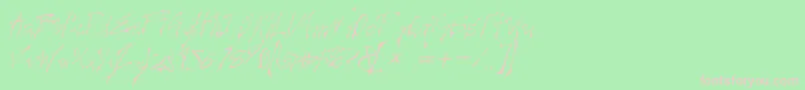 CreepygirlLightoblique Font – Pink Fonts on Green Background