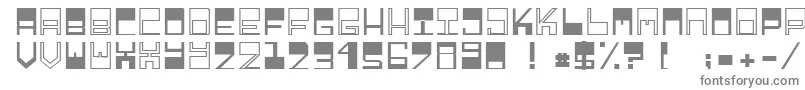 フォントRelieftechnik1 – 白い背景に灰色の文字