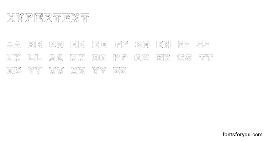 Czcionka Hypertext – alfabet, cyfry, specjalne znaki