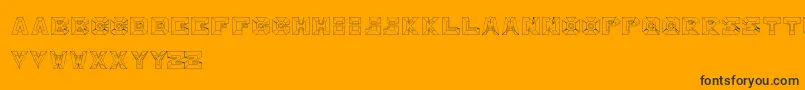 Hypertext Font – Black Fonts on Orange Background