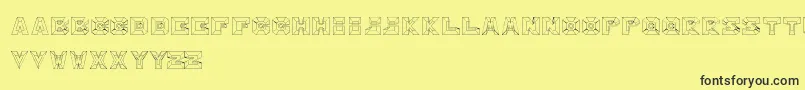 Hypertext Font – Black Fonts on Yellow Background