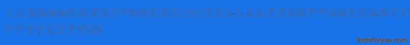 Hypertext Font – Brown Fonts on Blue Background