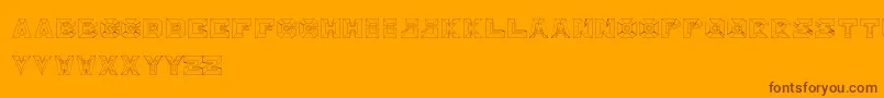 Hypertext Font – Brown Fonts on Orange Background