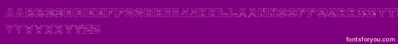 Hypertext Font – Pink Fonts on Purple Background