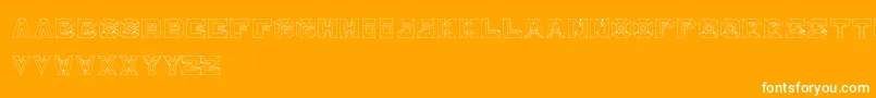 Hypertext Font – White Fonts on Orange Background