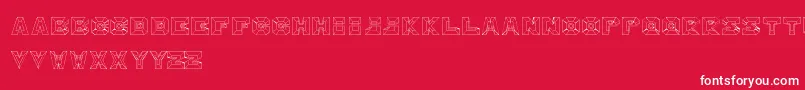 Czcionka Hypertext – białe czcionki na czerwonym tle