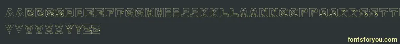 Fonte Hypertext – fontes amarelas em um fundo preto
