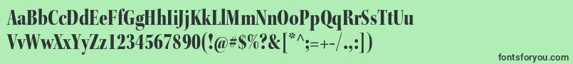KeplerstdBlackcndisp-fontti – mustat fontit vihreällä taustalla