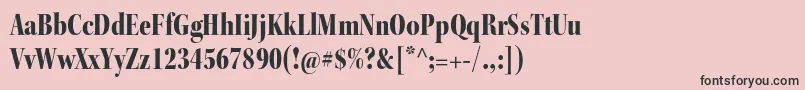 KeplerstdBlackcndisp-fontti – mustat fontit vaaleanpunaisella taustalla