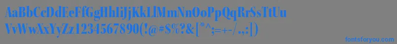 フォントKeplerstdBlackcndisp – 灰色の背景に青い文字