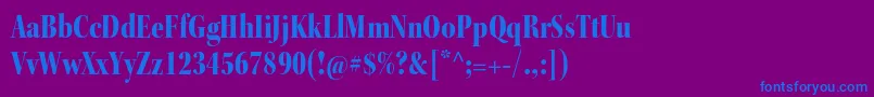 Шрифт KeplerstdBlackcndisp – синие шрифты на фиолетовом фоне