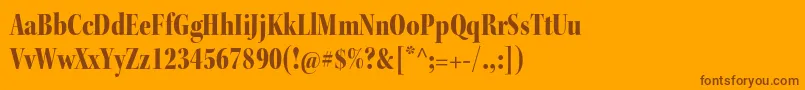 KeplerstdBlackcndisp Font – Brown Fonts on Orange Background