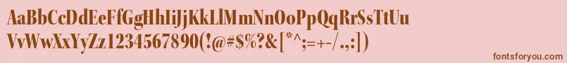 KeplerstdBlackcndisp Font – Brown Fonts on Pink Background