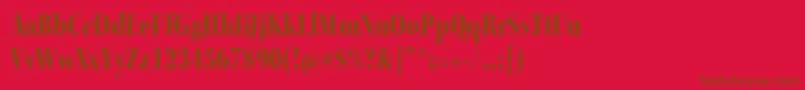 KeplerstdBlackcndisp-fontti – ruskeat fontit punaisella taustalla