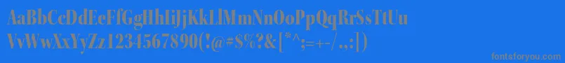 KeplerstdBlackcndisp-fontti – harmaat kirjasimet sinisellä taustalla