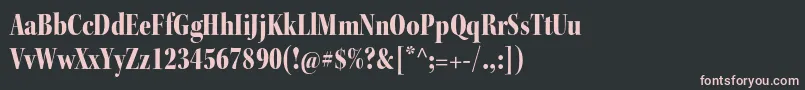 KeplerstdBlackcndisp-fontti – vaaleanpunaiset fontit mustalla taustalla
