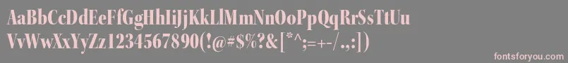 フォントKeplerstdBlackcndisp – 灰色の背景にピンクのフォント