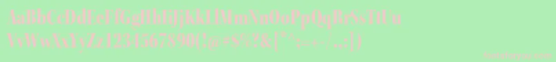 KeplerstdBlackcndisp-fontti – vaaleanpunaiset fontit vihreällä taustalla