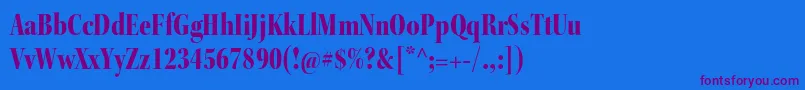 KeplerstdBlackcndisp Font – Purple Fonts on Blue Background